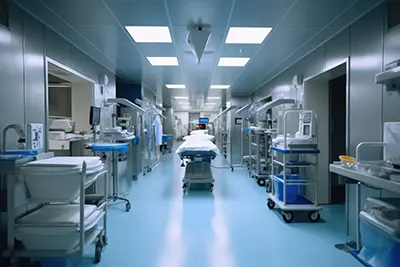 Pintura electrostática en hospitales